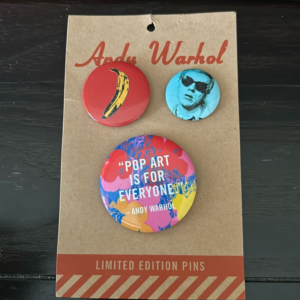 Andy Warhol Pop Art Pin Set